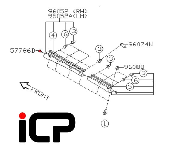 ICP Subaru Impreza side skirt push clip 57718PA020