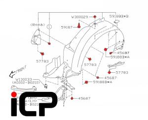 Front Arch Liner Clip Fitting Kit